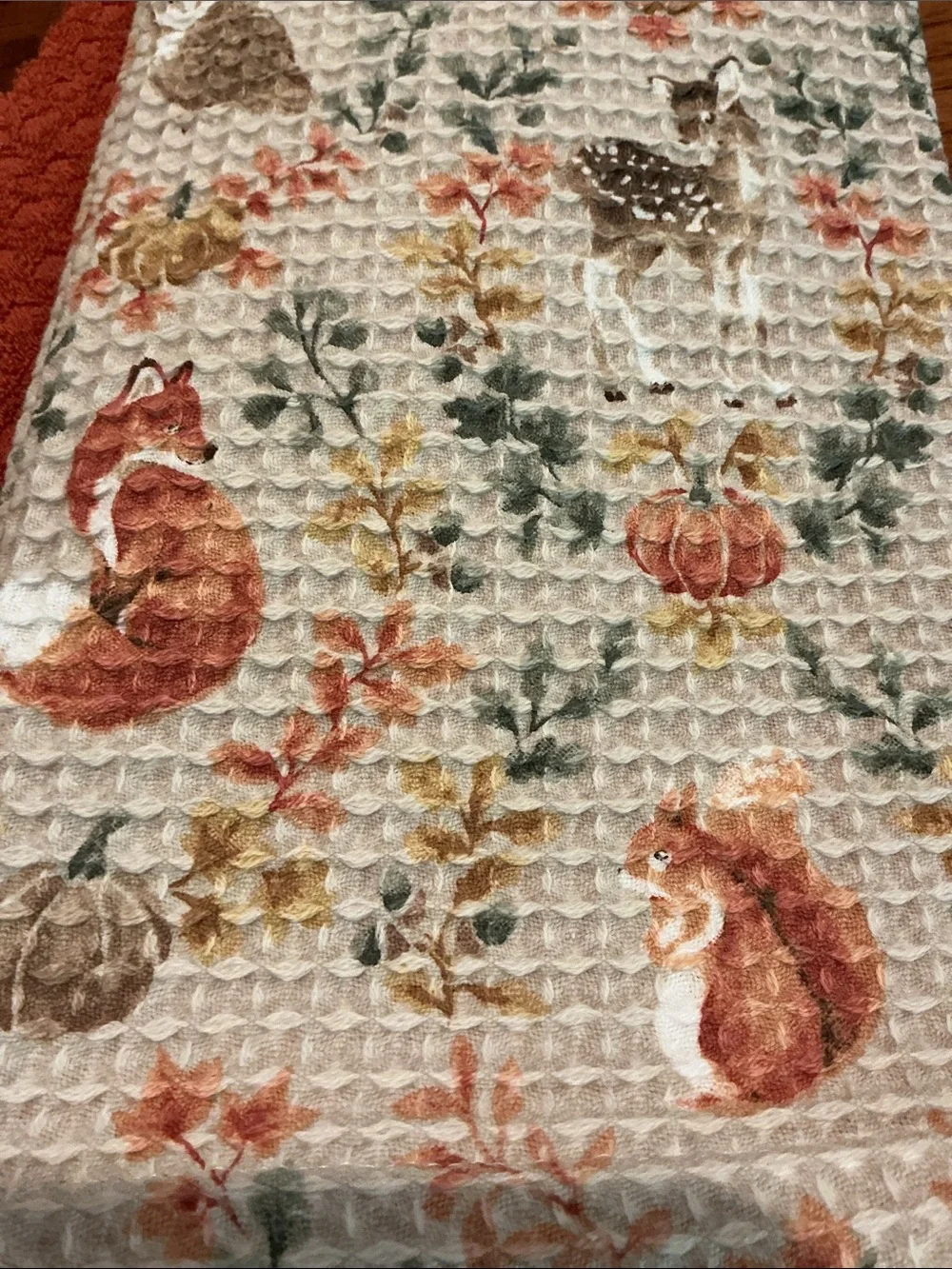 The Farmhouse Fall / Autumn Woodland Animal Inspired Kitchen Towels - Set of 3